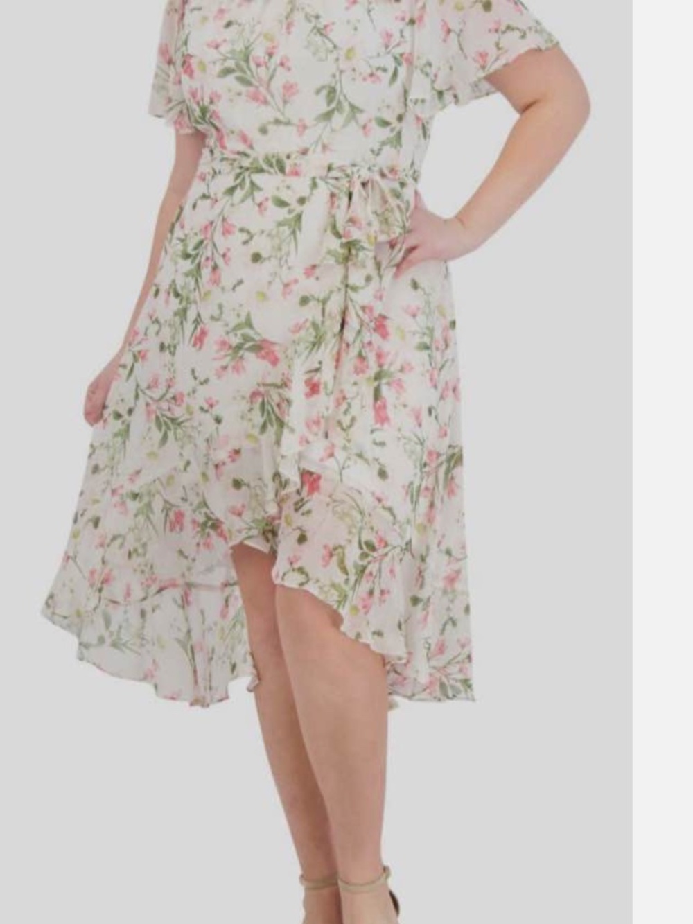 Jessica Howard Floral High-Low Dress Size 22 | Chiffon Midi Dress - Picture 1 of 5
